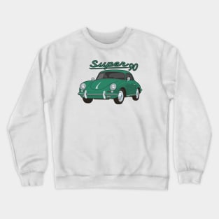 356 B Super 90 gt coupe Car classic vintage retro green dark Crewneck Sweatshirt